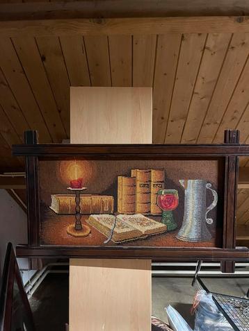 Vintage geborduurd wandkleed – klassiek stilleven beschikbaar voor biedingen