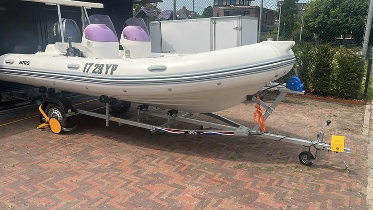 Brig Eagle 500 + Yamaha 115pk + Trailer, Watersport en Boten, Rubberboten, Gebruikt, Overige merken, Overige materialen, 70 tot 120 pk