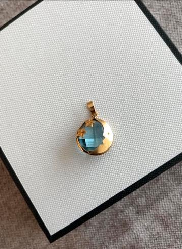 Gouden hanger 14 karaat topaas maan sterren ️ beschikbaar voor biedingen