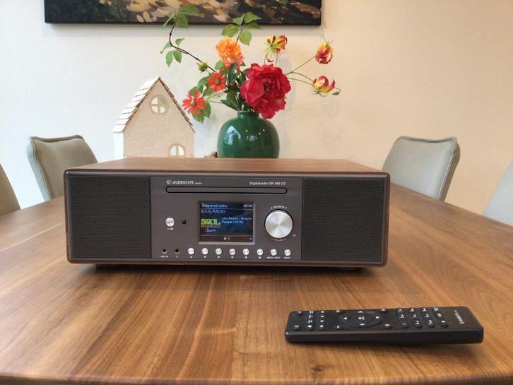 Albrecht internetradio Radio Cd Spotify Dab Streamen DR890CD, Audio, Tv en Foto, Radio's, Zo goed als nieuw, Radio, Met cd-speler