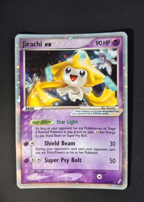 Jirachi ex 94/100 Pokemon Crystal Guardians, Hobby en Vrije tijd, Verzamelkaartspellen | Pokémon, Zo goed als nieuw, Losse kaart