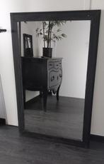 Oude, grote zwarte spiegel, Huis en Inrichting, Woonaccessoires | Spiegels, Ophalen, Gebruikt, 100 tot 150 cm, Rechthoekig