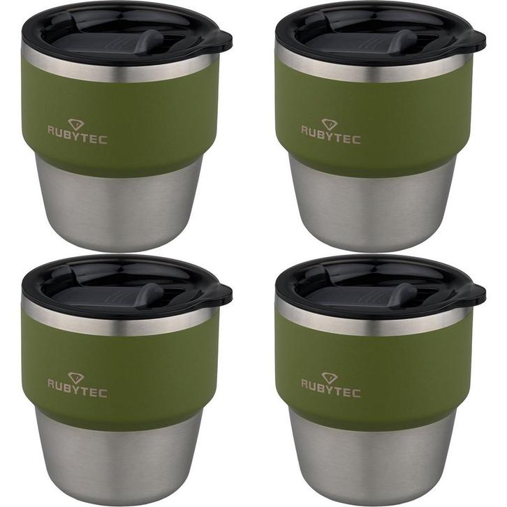 RUBYTEC SHIRA DAILYSHOT 0,175L OLIVE (4-PACK), Caravans en Kamperen, Kampeeraccessoires, Nieuw, Ophalen of Verzenden