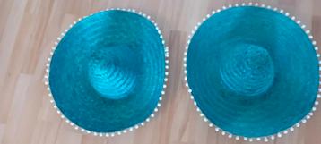 Turquoise Sombrero Hoeden - Set van 2 beschikbaar voor biedingen