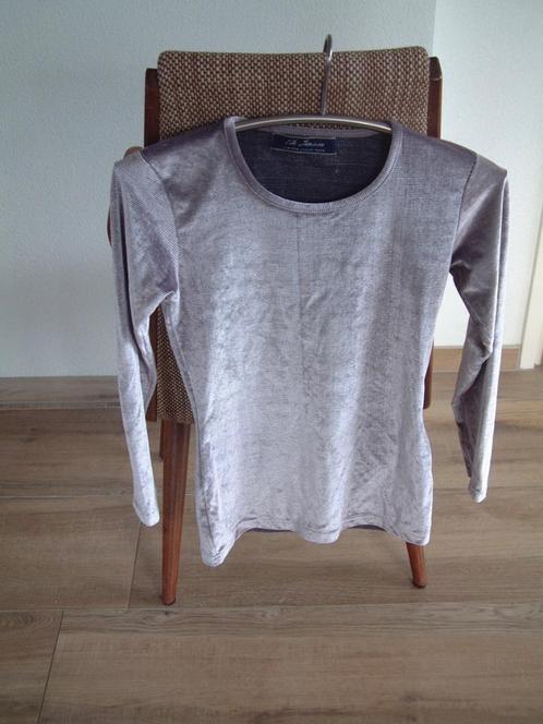 keurig trui shirt zilver velours Via Sonate maat S, Kleding | Dames, Truien en Vesten, Maat 38/40 (M), Grijs, Ophalen of Verzenden