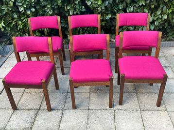 Set van zes Vintage Spectrum Stoelen, stof Wengé beschikbaar voor biedingen