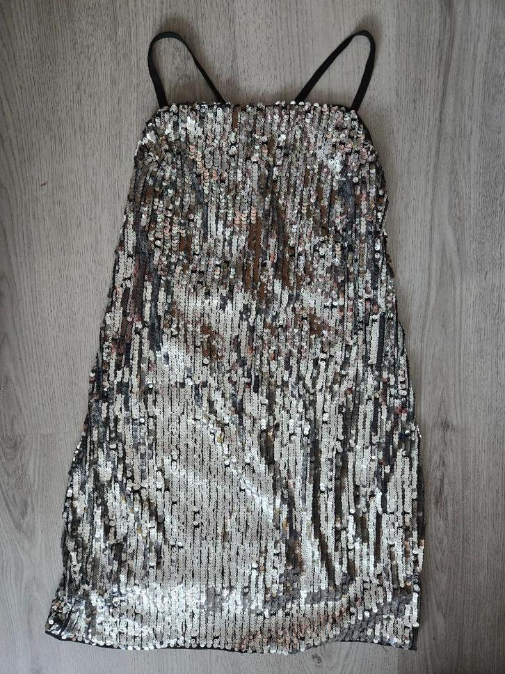 Mooi Zwart glitter jurkje mt L, Kleding | Dames, Gelegenheidskleding, Nieuw, Cocktailjurk, Maat 42/44 (L), Zwart, Ophalen of Verzenden