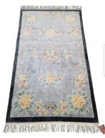 Handmade oriental silk carpet peach roses China 94x156cm, Zo goed als nieuw, HYPE POP-UP, Oriental, Crème