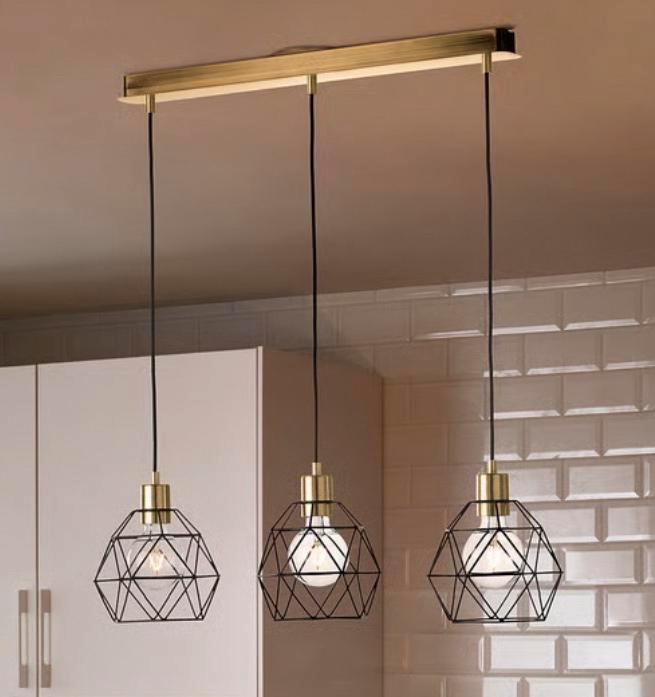 IKEA Skaftet/Brunsta Hanglamp, Smart & Dimbare, Huis en Inrichting, Lampen | Hanglampen, Zo goed als nieuw, 50 tot 75 cm, Metaal