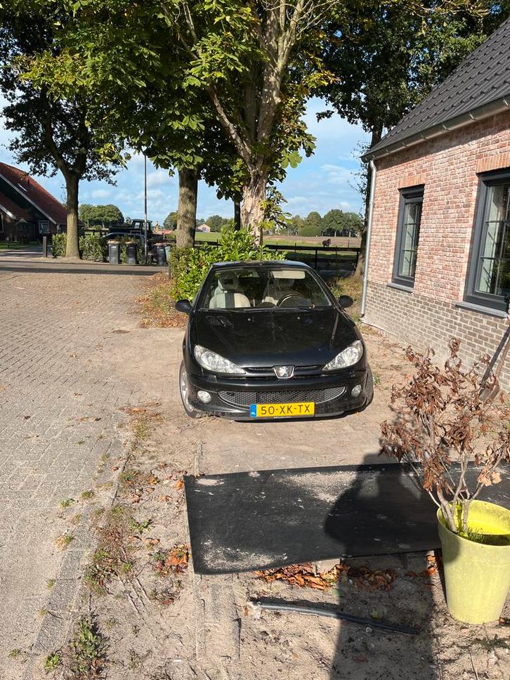 Peugeot 206 1.6 16V CC 2003 Zwart, Auto's, Peugeot, Particulier, ABS, Airbags, Centrale vergrendeling, Elektrische buitenspiegels