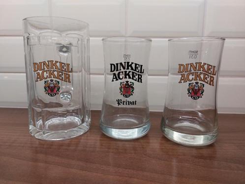 Dinkel Acker bierglazen 3 stuks, Verzamelen, Biermerken, Zo goed als nieuw, Glas of Glazen, Overige merken, Ophalen of Verzenden