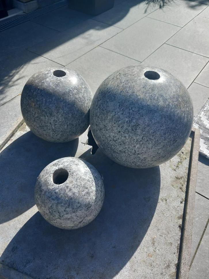 Waterfontein voor de tuin - Set van 3, Tuin en Terras, Tuinbeelden, Gebruikt, Overige typen, Steen, Ophalen