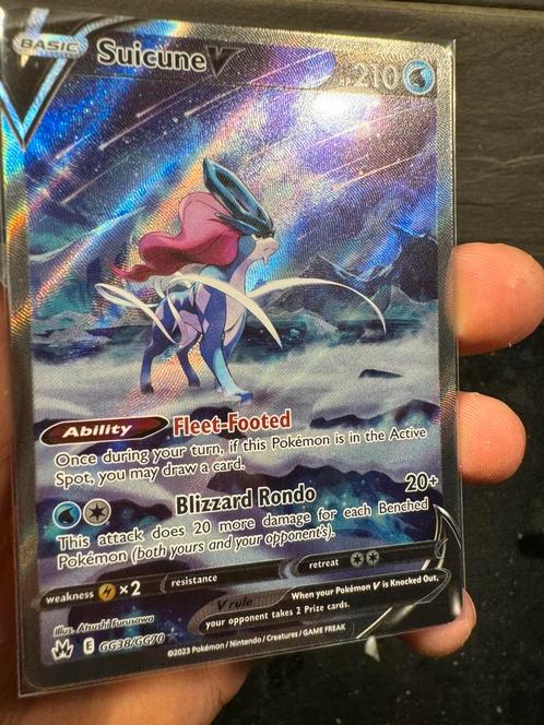 Suicune V GG38, Hobby en Vrije tijd, Verzamelkaartspellen | Pokémon, Zo goed als nieuw, Losse kaart, Verzenden