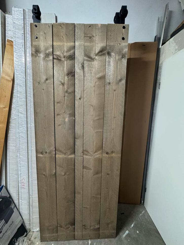 Houten Loftdeur in Goede Staat, Doe-het-zelf en Verbouw, Deuren en Horren, Zo goed als nieuw, Binnendeur, 215 cm of meer, 80 tot 100 cm