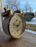 Ouderwetse Peter Wekker - Goud met Wit, Ophalen of Verzenden, Zo goed als nieuw, Analoog, Wekker of Tafelklok