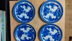 Vintage Japans Blauw-Wit Servies - Drakenmotief, Ophalen of Verzenden, Zo goed als nieuw, Bord(en), Overige stijlen