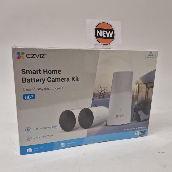 EZVIZ HB3-B2 Batterij aangedreven camera set | Nieuw, Audio, Tv en Foto, Videobewaking, Nieuw