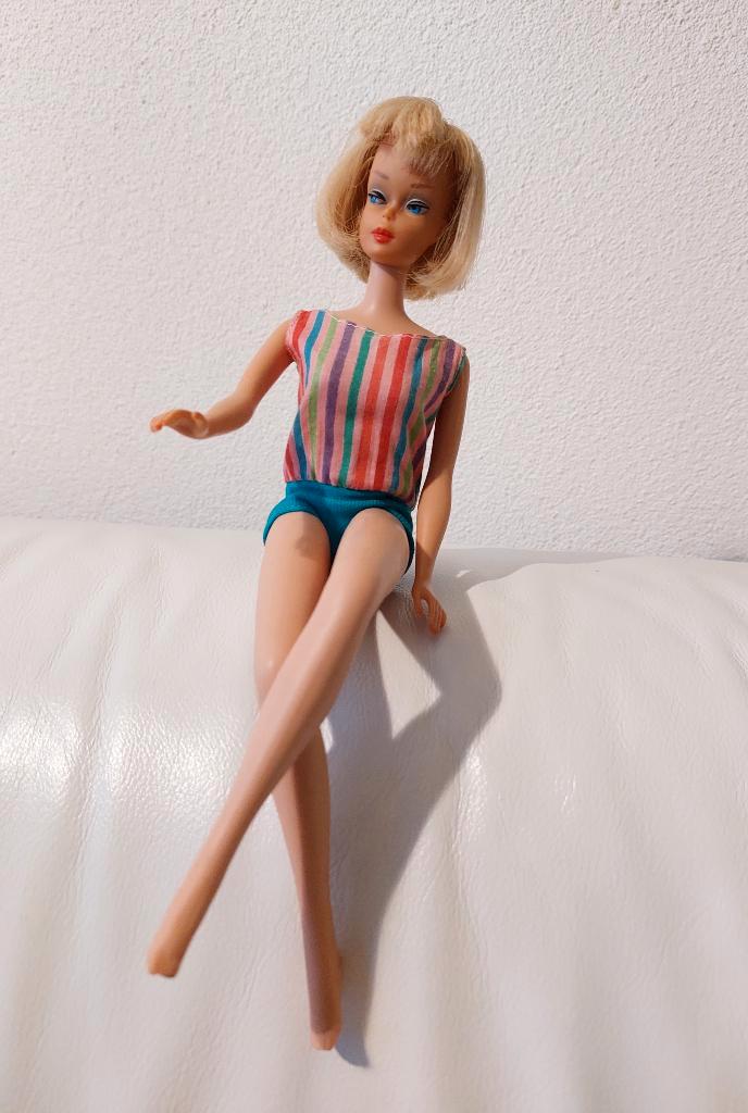 Barbie American Girl #1070 bendable legs / vintage 1964, Verzamelen, Poppen, Gebruikt, Fashion Doll, Ophalen of Verzenden