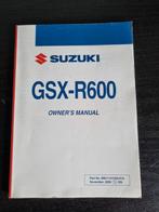 Gebruikershandleiding Suzuki GSX-R600 K5  2005, Motoren, Handleidingen en Instructieboekjes, Suzuki