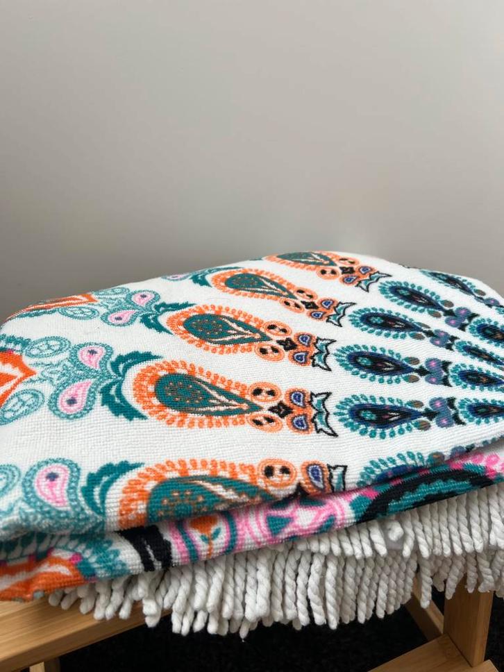 Ronde Strandlaken / Picknickkleed, Huis en Inrichting, Stoffering | Tapijten en Kleden, Zo goed als nieuw, 150 tot 200 cm, Rond