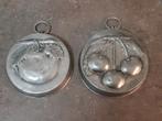 Mini bakvorm / puddingvorm tin 9 cm kers/appel, Antiek en Kunst, Ophalen of Verzenden