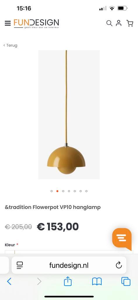 Verner Panton Flowerpot Hanglamp - Nieuw in doos, Huis en Inrichting, Lampen | Hanglampen, Nieuw, Minder dan 50 cm, Metaal, Ophalen of Verzenden