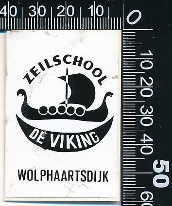 Sticker: Zeilschool De Viking - Wolphaartsdijk, Verzamelen, Stickers, Zo goed als nieuw, Bedrijf of Vereniging, Ophalen of Verzenden