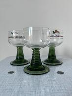 Set van 3 vintage moezel glazen, 11x6,5cm. Wijn boho retro, Verzamelen, Glas en Borrelglaasjes, Verzenden, Gebruikt, Overige typen