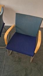 4 stoelen, Huis en Inrichting, Stoelen, Ophalen, Overige materialen, Gebruikt, Blauw