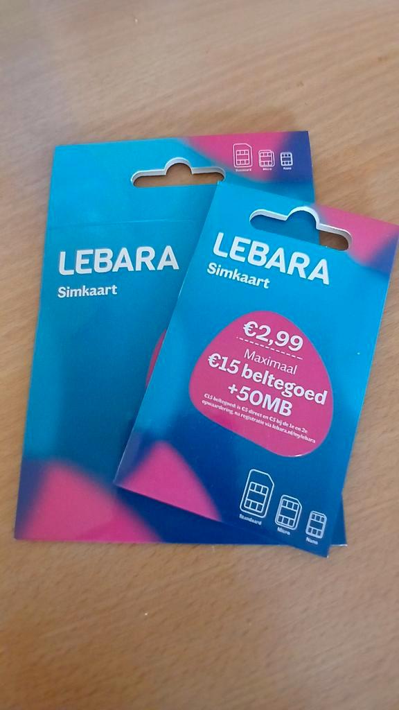 Lebara 100 cards mix nieuw geseald verpakking geldig sim, Telecommunicatie, Prepaidkaarten en Simkaarten, Nieuw, Simkaart, KPN
