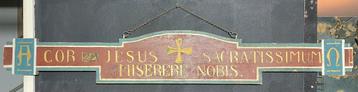 Religieus Christen bord, dubbelzijdig. 120 cm br. 1910-1920 beschikbaar voor biedingen