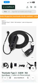 Mobiele Thuislader Type 2 1 fase 16A, Ophalen, Zo goed als nieuw, Laadkabel