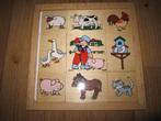 Houten ROLF puzzel type boerderijdieren incl. voorbeeld Zgan, Ophalen of Verzenden, Van hout