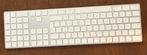 Apple Magic Keyboard met numeriek toetsenbord – Wit (QWERTY), Ophalen of Verzenden, Zo goed als nieuw, Draadloos, Qwerty