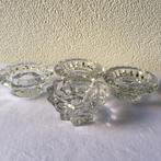 4 glazen Kaarsenhouders- Waxinehouders. Samen €5,00., Ophalen of Verzenden, Zo goed als nieuw, Overige materialen, Minder dan 25 cm