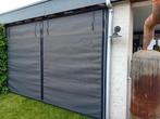 Winddoek/windbreekdoek antraciet/zwart, Tuin en Terras, Ophalen, Zo goed als nieuw, Veranda