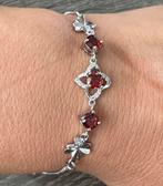 Rode granaat 925 zilver armband, Ophalen of Verzenden, Nieuw