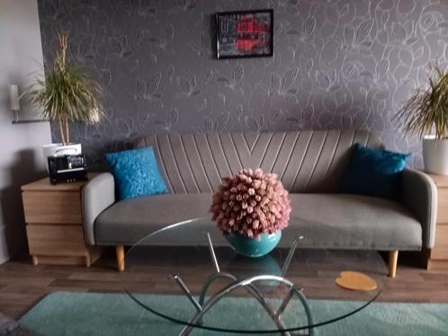 Moderne slaapbank., Huis en Inrichting, Slaapkamer | Slaapbanken, 200 cm, Eenpersoons, Grijs, Ophalen