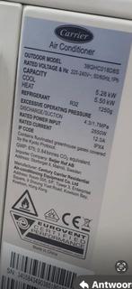 CARRIER 38QHC018D8S PRINTPLAAT GEVRAAGD, 3 snelheden of meer, Ophalen of Verzenden, Zo goed als nieuw, Energieklasse A of zuiniger