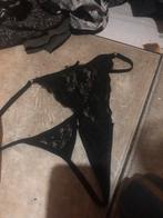 Zwarte String met Kant, Ophalen of Verzenden, Zwart, String