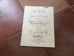 Quatre sonates voor piano van Latour, Muziek en Instrumenten, Bladmuziek, Gebruikt, Klassiek, Ophalen of Verzenden, Artiest of Componist