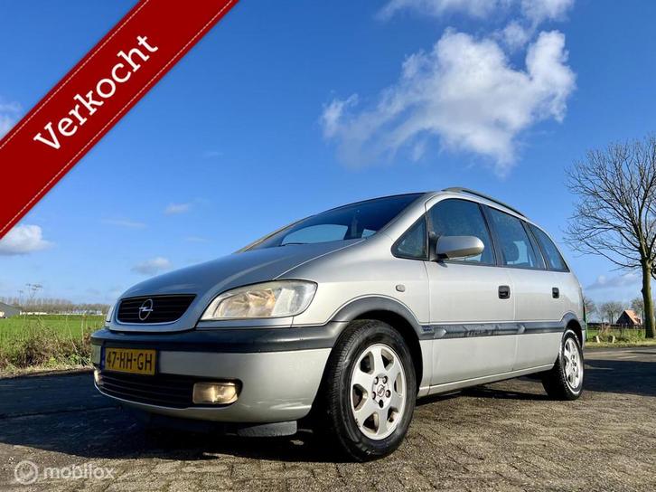 Opel Zafira 1.6-16V Elegance, BJ 2001, Airco, APK Feb 2026, Auto's, Opel, Bedrijf, Zafira, ABS, Airbags, Airconditioning, Alarm