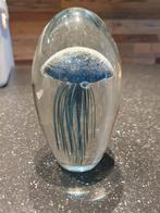 Glazen presse-papier met kwal, Huis en Inrichting, Woonaccessoires | Overige, Ophalen of Verzenden, Zo goed als nieuw