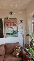 Retro vintage vloerlamp chroom 5 armen, Huis en Inrichting, Lampen | Vloerlampen, Ophalen, Zo goed als nieuw, 150 tot 200 cm