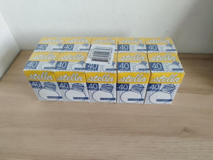 10x Gloeilampen E27 40W Flame Kleur - Nieuw!, Huis en Inrichting, Lampen | Losse lampen, Nieuw, Gloeilamp, 30 tot 60 watt, E27 (groot)