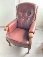 Dames leren fauteuil, Huis en Inrichting, Fauteuils, Ophalen, Gebruikt, 75 tot 100 cm, 50 tot 75 cm