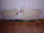 Vintage metalen kapstokje Schapen, Huis en Inrichting, Woonaccessoires | Kapstokken, Ophalen of Verzenden, Metaal, Wandkapstok