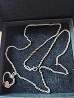 Zilveren kettinkje met hartje., Ophalen of Verzenden, Zo goed als nieuw, Zilver, Zilver