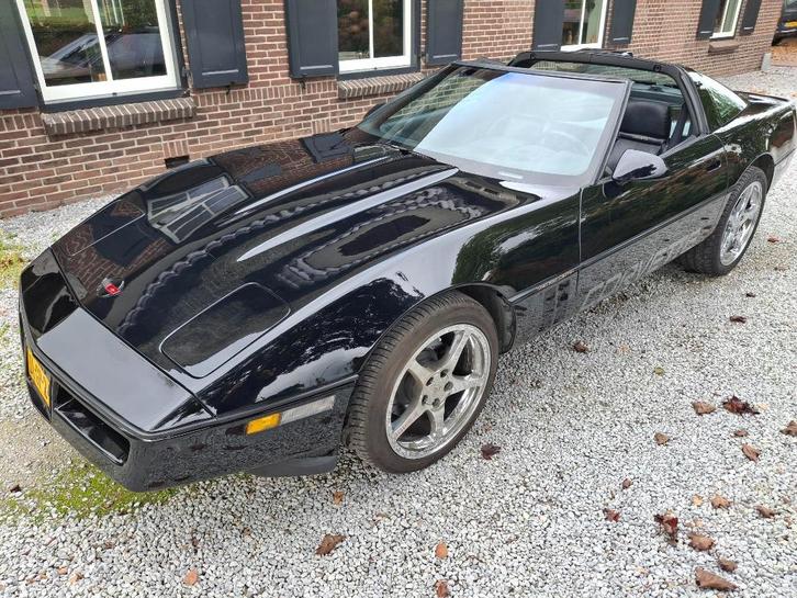 Chevrolet Corvette 5.7 AUT U9 1990 Zwart TARGA, Auto's, Chevrolet, Particulier, Corvette, ABS, Airbags, Boordcomputer, Centrale vergrendeling
