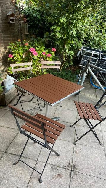Tuin setje tuinsetje 4 stoelen bistro bistrostoelen beschikbaar voor biedingen